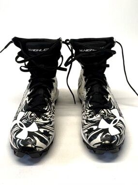 Under Armour Highlight Lux RM Cleats Black White Swirl Youth 6Y / Women’s 7.5